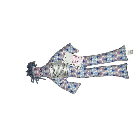 DAMMIT! DOLLS Blue Stress Relief Squishy Doll - Classic Triangles Pattern - Picture 1 of 3